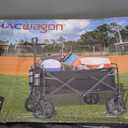 Mac Sports Collapsible Folding Outdoor Utility Wagon, Black