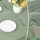 AUSSPVOCT Textured Tablecloth Round 60 Inch Waterproof Spill-Proof Wipeable Table Cloth Round Cover Wrinkle Free Circle Dining Tablecloths for Birthday Farmhouse Outdoor Party up to 44'' Dia Tables