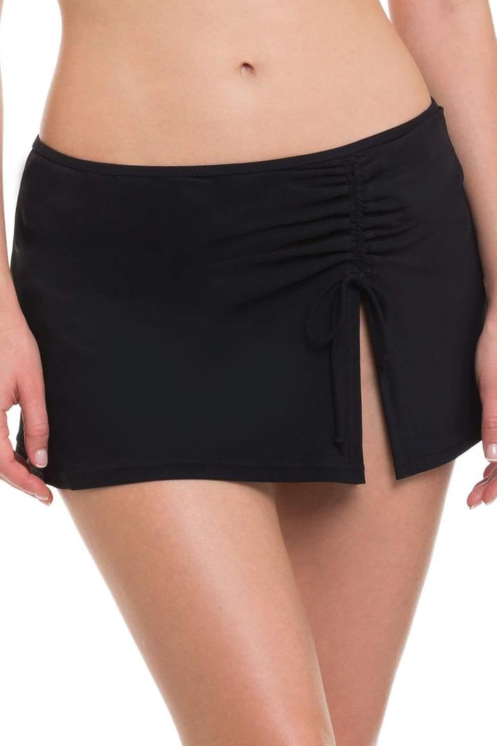 Profile by Gottex Womens Tempo Skirted Bottom Bikini Bottoms (Black, 10)