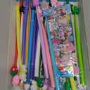 30 Squishy Pens for Kids, Cute Fun Stress Relief Bobblehead Pen, Party Favors, Birthday Gifts for Boys & Girls, Classroom Prizes