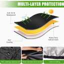 KISEER Outdoors Lawn Mower Cover Waterproof Heavy Duty 210D Polyester Oxford UV Protection Lawn Tractor Cover Fits Decks Up to 54" with Drawstring and Storage Bag