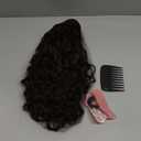Isaic Ponytail Extension 8 Inch Short Wavy Curly Ponytails Drawstring Ponytail for Black Women Dark Brown Pony Tails Hair Extensions Synthetic Hairpiece for Daily Use