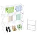 STARLATTA Foldable Drying Rack Clothing, 3-Tier Clothes Drying Rack Use for Indoor & Outdoor Antirust Laundry Drying Rack Collapsible 28" L x 35" H x 10" W