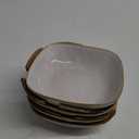 famiware Large Pasta Bowls Set of 4, Ocean Round 8.5" Pasta Serving Bowl Large Dinner Bowls, Kitchen Bowl Set, Microwave and Dishwasher Safe, Scratch Resistant, Cappuccino White