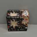 Kingdder 3 Pieces Moravian Star Light LED 3D Star Hanging Light Powered by Battery with Timer Function White Porch Lantern Holiday Decor for Indoor Outdoor Christmas Tree Balcony Courtyard (18 Inch)