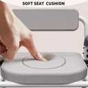 Adjustable Medical Bedside Commode Chair with Padded Backrest, Drop Arm Support, Height Adjustable White