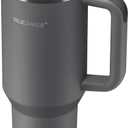 For Travel & Gym Never Drink from a Moldy Lid Again: 40oz Hygienic Tumbler, 100% Leakproof Lid & Removable Foldable Spout. Reinforced Base, Fits Cup Holders - Gray
