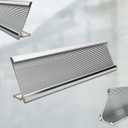 10 Pack 2" x 8" Aluminum Desk Name Plate Holder, Office Name Plate Holder for Desks, Desk Sign Holder for Office Conference, Meeting Room or Other Business Event (Silver)