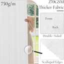 Full Blackout Memory Trained Pleated Curtains with Magnetic Closure, Room Darkening Window Treatment Panel for Bedroom,Floor to Ceiling Patio Door, 1 Panel, W45 x L96, Greyish White