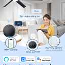 60 Inch Outdoor Ceiling Fans with Lights and Black Aluminum Blades,Smart Ceiling Fan with Alexa APP Remote Control,6 Speed,Dimmable,Slient DC Motor Large Indoor fan for Living Room,Bedroom