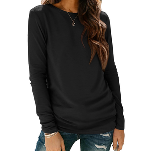 ATHMILE Womens Long Sleeve Shirts Basic Tee Fall Trendy Spring Top Business Casual Beach Vacation Workout 2026 Fashion XL