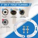 2 Piece Toilet Flange Repair Kit, Toilet Flange Repair Ring with 1/4" x 2-1/4" Closet Bolts, Stainless Steel Split Ring for Cast Iron, PVC or ABS(1 Pack)