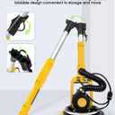 MYTOL Drywall Sander, 7.2A Electric Drywall Sander with Vacuum Dust Collection, 6 Variable Speed 900-1800RPM, LED Light, Foldable & Extendable Handle, 9 Pcs Sandpaper&3 Pcs Grid Sandpaper, Full Green