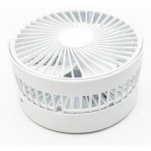 Portable Table Fan - USB Powered, Oscillating, Timer - White, 5.4 x 2.6 Inches