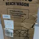 Hikenture Beach Wagon with Balloon Wheels, 9" PU Tires Collapsible Wagon, 440lbs Heavy Duty Beach Cart with Big Wheels for Sand, Large Capacity Utility Wagons Carts Foldable