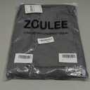 Zoulee Men's Open-Bottom Cotton Track Pants Sweatpants Jogging Pants with Zip Fly Thin Dark Grey XL