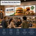 32" Wall-Mounted Digital Signage Display, 4K Menu Board