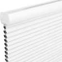 Allesin Zen Cellular Shades Cordless, Blackout Cellular Window Blinds, Honeycomb Blinds for Indoor Windows, Bedroom, Bathroom, Kitchen, White Customize