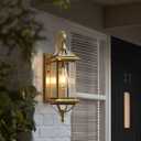 Copper Brass Outdoor Wall Lights 18.5Inch Waterproof Lantern Exterior Light Fixtures Outdise Wall Mounted Porch Light Garage Wall Sconce Patio Lamps, E26 Socket