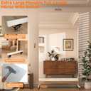 Hasipu 71" x 36" Full Length Floor Mirror on Wheels, White