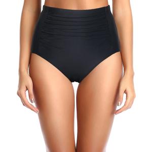 Tempt Me Women High Waisted Bikini Bottoms Tummy Control Swimsuit Bottoms Ruched Bathing Suit Bottom, Size M