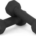 CAP Barbell Neoprene Dumbbell Weights Pairs & Sets, Black 
