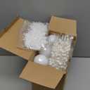 92pcs Set of Christmas Ball Ornaments, Crystal Hanging Snowflake Drop, Xmas Glitter Poinsettia Flowers, Artificial Stems for Christmas Tree Decoration Holiday Wedding Home Party Decor (White)