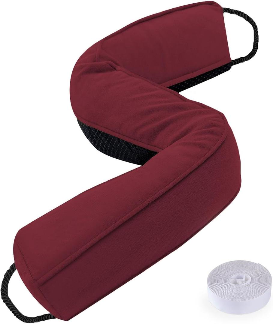 Sunolga Door Draft Stopper Blocks Hot and Cold Air with Removable Washable Cover for Bottom of Door, All-Season Seal for Noise, Light, Dust, Door Sweep for Gaps Up to 3", Home Essentials, 38", Red