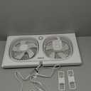 shinic 9" Twin Window Fan with 270 Rotatable Fans, 2-Speeds, Vertical Window Fan with Rigid & Accordion Expanders, Width Adjustable (21.65" To 33.27"), Ideal for Home, Kitchen, Bedroom, Office