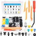325Pcs Tesla Clips Tesla Bumper Fender Liner Push Retainer Fastener Rivet Clips,18 Sizes Auto Plastic Push Rivets Set with Fastener Remover for Tesla Body Interior and Exterior Retainer Fastener Clip
