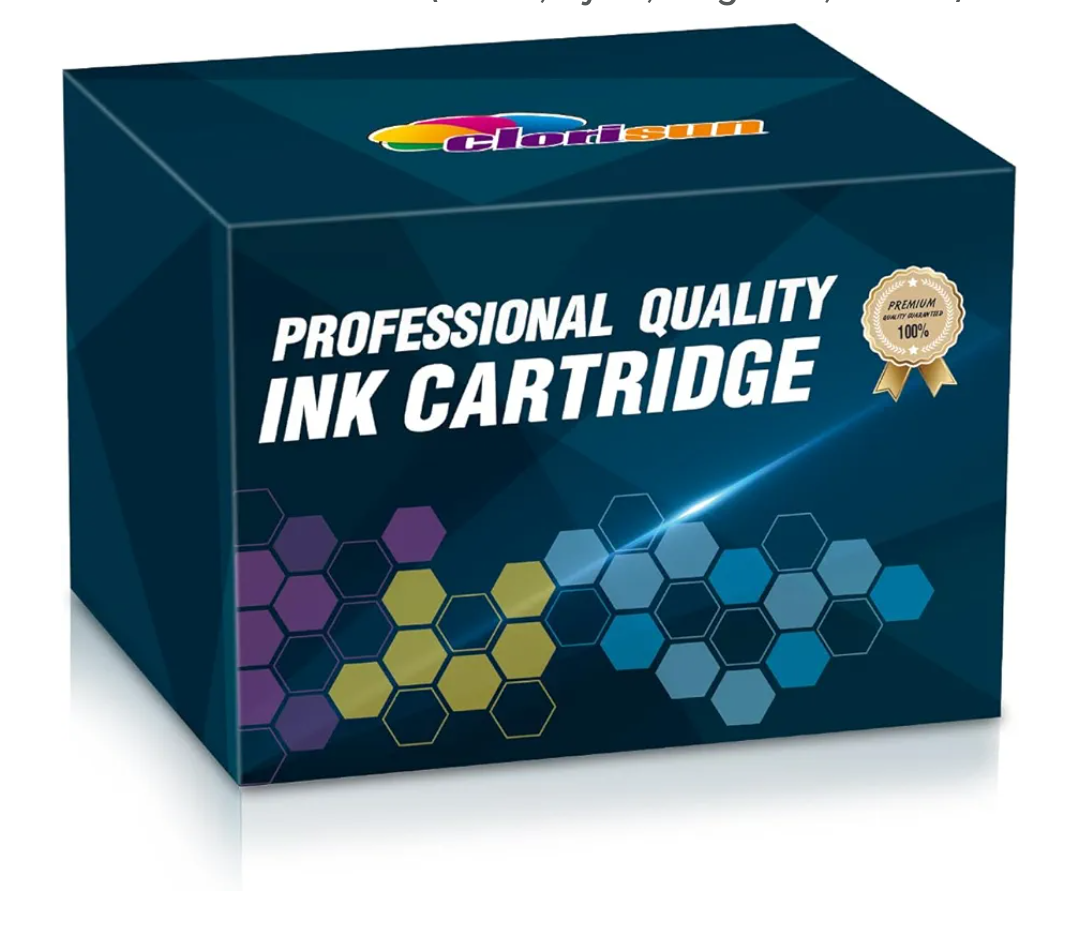 Clorisun Ink Bottles Ecotank Use with Expression ET-2760 ET-2750 ET-3760 ET-4760 ET-3750 ET-4750 ET-3710 Ecotank Printer (Black, Cyan, Magenta, Yellow