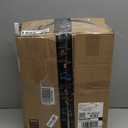 Furnulem 5 Drawers Dresser with Charging Station, Tall Night Stand with Open Shelf, Storage Tower with PVC & Fabric Drawer, Bedside Table for Bedroom, Closet, Entryway, 3 Ways to Use, White