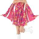 fun shack Go Go Girl Costume Women Disco Dress, 70s Gogo Outfit for Women, Retro Party Wear, Fun Dance Attire (Medium)