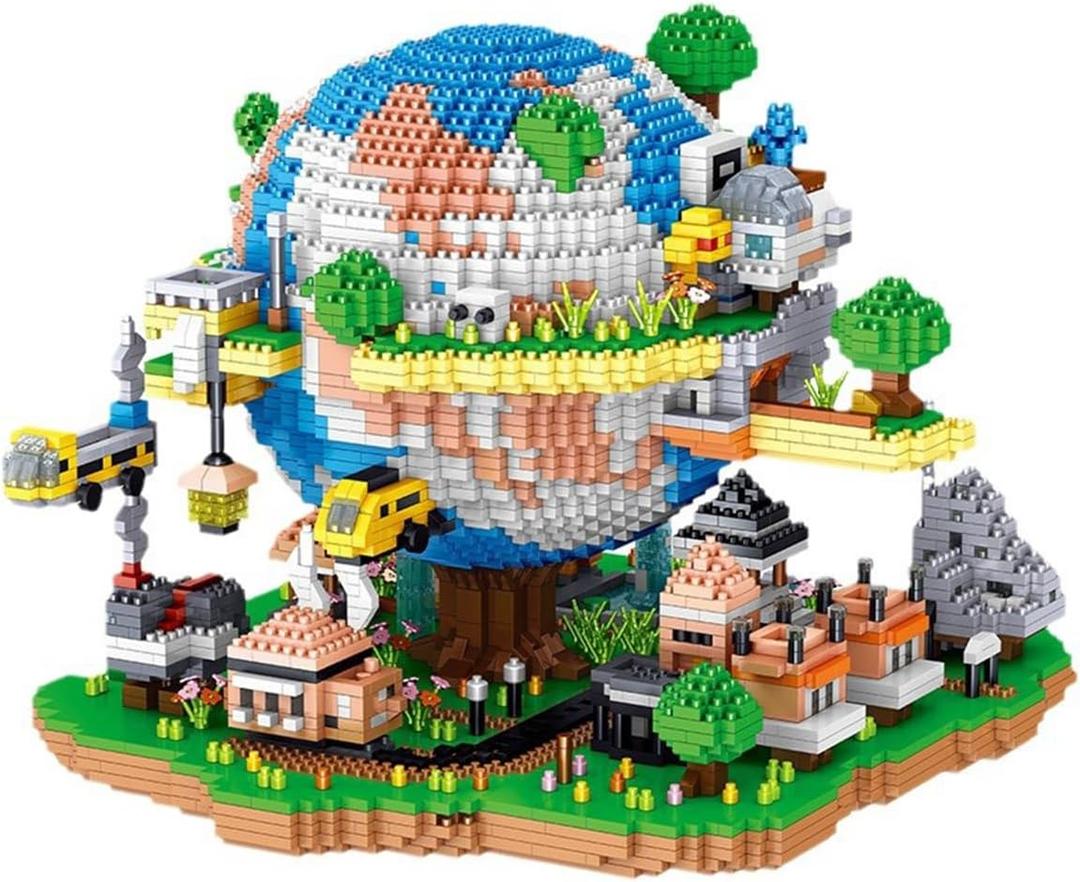 BDYDT Architecture Global Village Micro Building Blocks Set（5452PCS） - Architectural Model Toys Gifts for Kid and Adult
