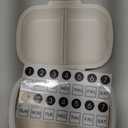 Holii Travel Pill Organizer, 8 Compartments Portable Pill Case, Daily Pill Box to Hold Vitamins, Small Pill Container for Pocket Purse Medicine Organizer, Khaki