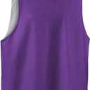 Alleson Athletic Women's Lacrosse Reversible Pinnie (Large-X-Large, Purple/White)