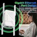 Wireless Router Amplifier Easy Setup, Wide Compatibility, WiFi Extender Signal Booster, Internet Extender Covers Up to 13389 Sq.ft for Home, Long Range WiFi Repeater
