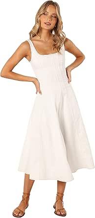 Petal & Pup Women's UNA Midi Dress, White L