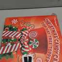 Christmas Candy Canes Tree Topper Red Hat with Peppermint Bows Ornament Winter Lollipop Holiday Home Decoration Xmas Festive Gift Ideas Supplies