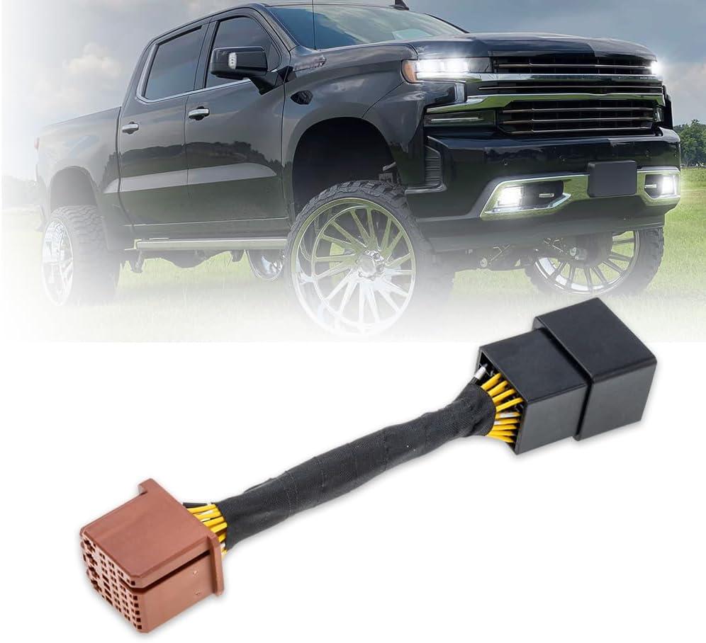 All Lights Mod 6 High Mod for Chevy Silverado 1500 Tahoe Equinox Suburban, GMC Yukon Terrain Sierra 1500, Buick Envision Fog/Low Beams on When High Beams on, Fog Light Always on Plug and Play Module