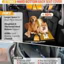 Back Seat Extender for Dogs-Large Space, Dog Car Seat Cover Hard Bottom Holds 420lbs, Sturdy Backseat Extender for Dogs,Upgraded Waterproof Pet Car Bed Dog Hammock for Car, SUV,Truck, Black