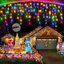 Heceltt Christmas Lights Outdoor, 1280 LED 131FT Ice Lights for Outside, 8 Modes Plug in 240 Drops Ice String Light with Timer Memory Function Hanging Light for Christmas Decor(Multicolor)