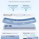 ESR for iPhone 17 Case with Stash Stand, Compatible with MagSafe, Military-Grade Drop Protection Magnetic Phone Case, Scratch-Resistant Back Cover,Frosted Light Blue