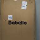 BABELIO 36 Inch Extra Tall Baby Gate with Cat Door, 29-40" Metal Dog Gate, Cat Gate for Stairs, Doorways, Auto Close Safety Gate with Pet Door, Easy Walk Thru, White (29-40" Wide, 36" Tall)