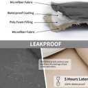 Easy-Going 100% Waterproof Dog Bed Cover Reversible Leak Proof Couch Cover Washable Sofa Cover Furniture Protector Blanket for Pets Kids Children Dog Cat (30x70 Inch,Dark Gray/Beige)