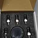 CNRAQR Five Display Air Suspension Gauge Air Ride Air Pressure Gauge 2Inch 0-290 PSI with 5Pcs 1/8NPT Sensors