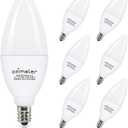 comzler LED Candelabra Bulb, Ceiling Fan Light Bulbs, E12 LED Bulb, 5 Watt 60 Watt Equivalent, Soft White 2700K LED Chandelier Light Bulbs, Candle Bulb Small Base Non-Dimmable, 6 Pack