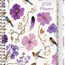 2 x 2026 Planner, Weekly and Monthly Calendar Planner Book, Jan 2026 - Dec 2026, Planning Agenda for Desk Accessories and School Supplies - A5 (6.3'' x 8.5'') (Violet)
