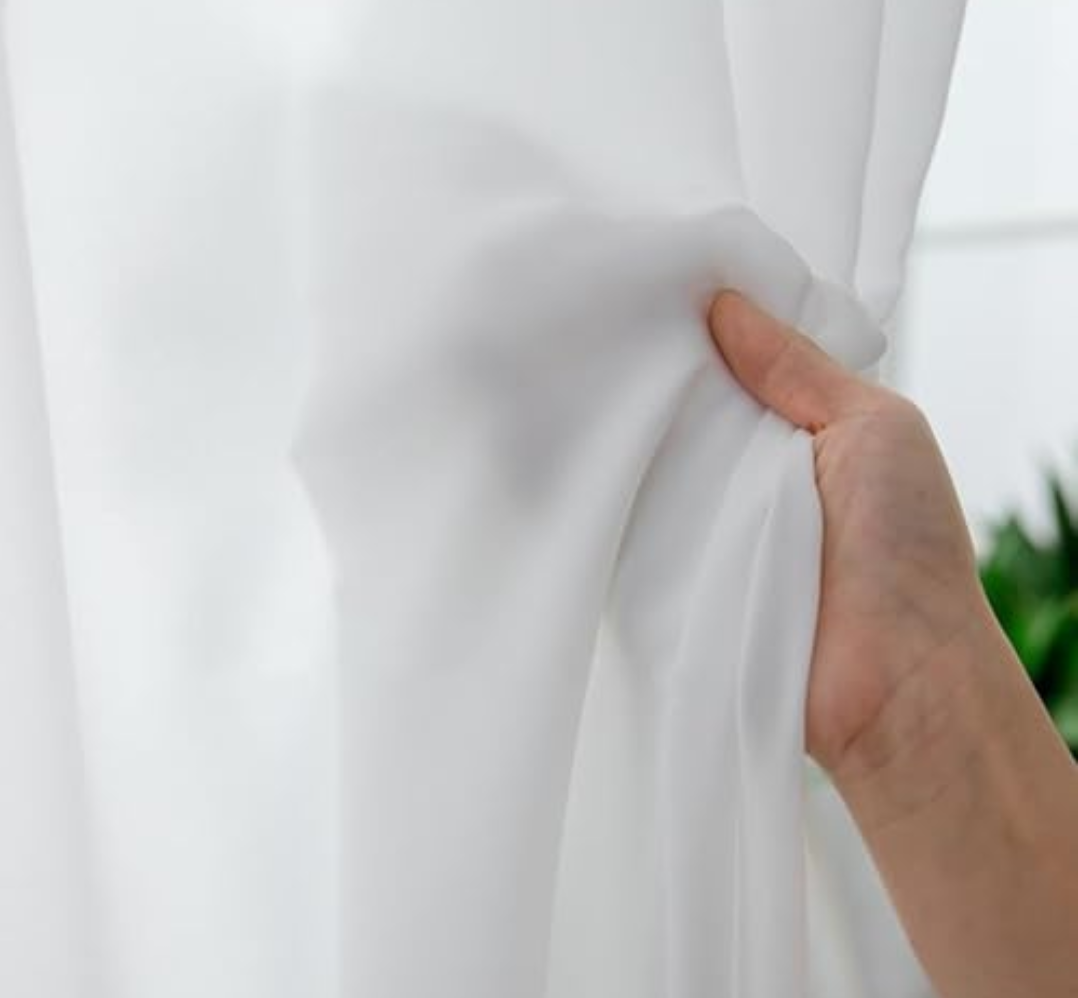 Curtains , Privacy Partition Curtains, Beauty Salon Partition Curtain, Two-Panel Privacy Curtain, for Fitting Room Living Room Bedroom (White Curtain) Set of 2