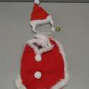 Enjoying Cat Christmas Costume, Pet Santa Hat with Xmas Clothes for Cats Small Dogs Rabbits, Cat Santa Hat and Red Warm Cloak Coat, New Year Puppy Red Clothes Outfit, Adjustable